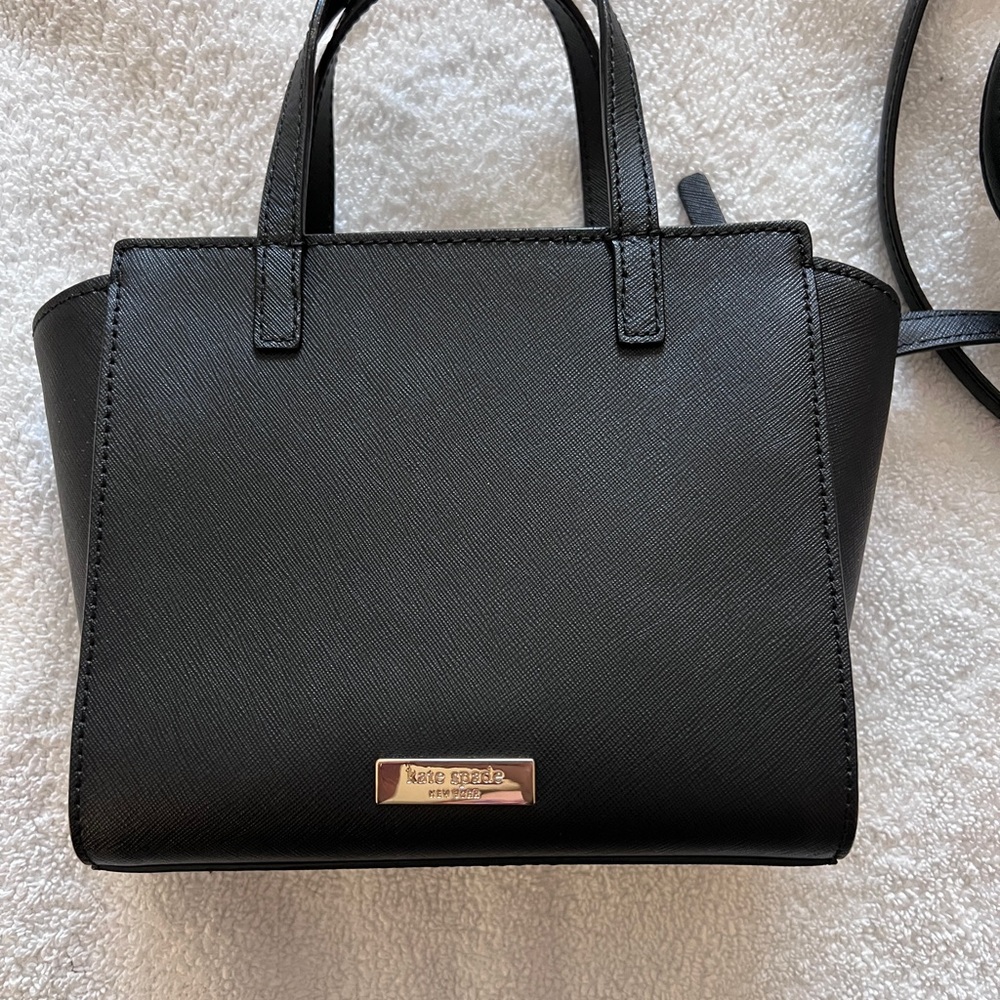 RARE Kate Spade Black Cat Mini Hayden Jazz Things Up Crossbody Bag Satchel - Picture 2 of 8